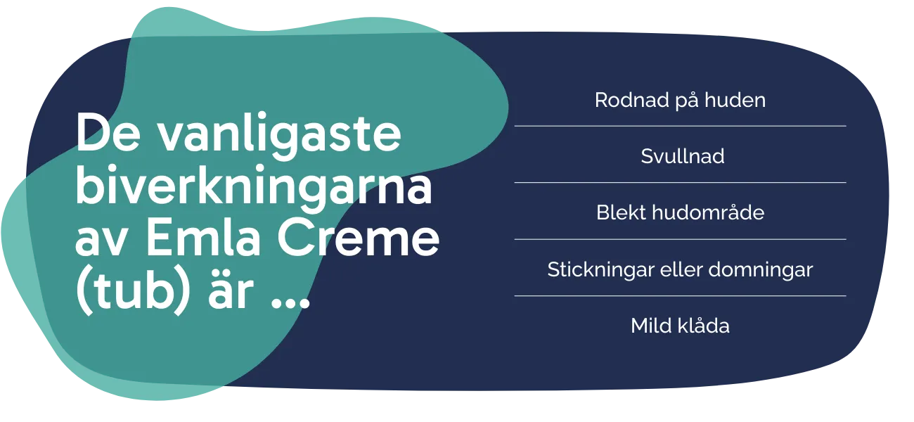 Biverkningarna av Emla Creme (tub)