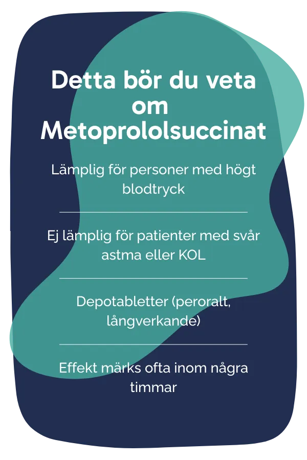 Detta bör du veta om Metoprololsuccinat