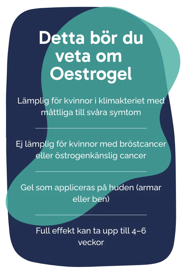 Detta bör du veta om Oestrogel