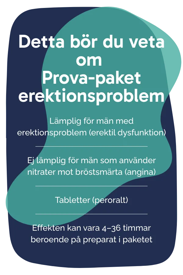 Detta bör du veta om Prova-paket erektionsproblem