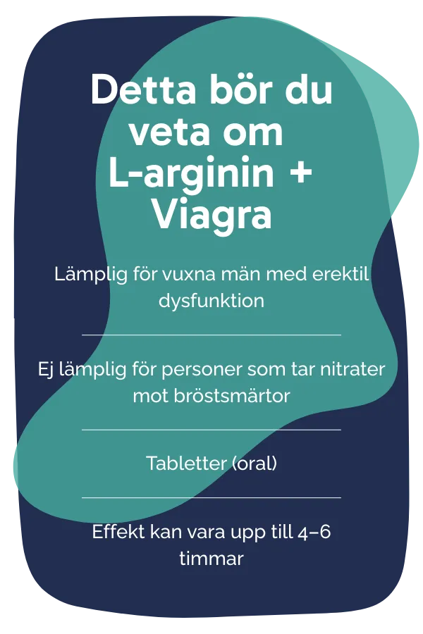 Detta bör du veta om L-arginin + Viagra